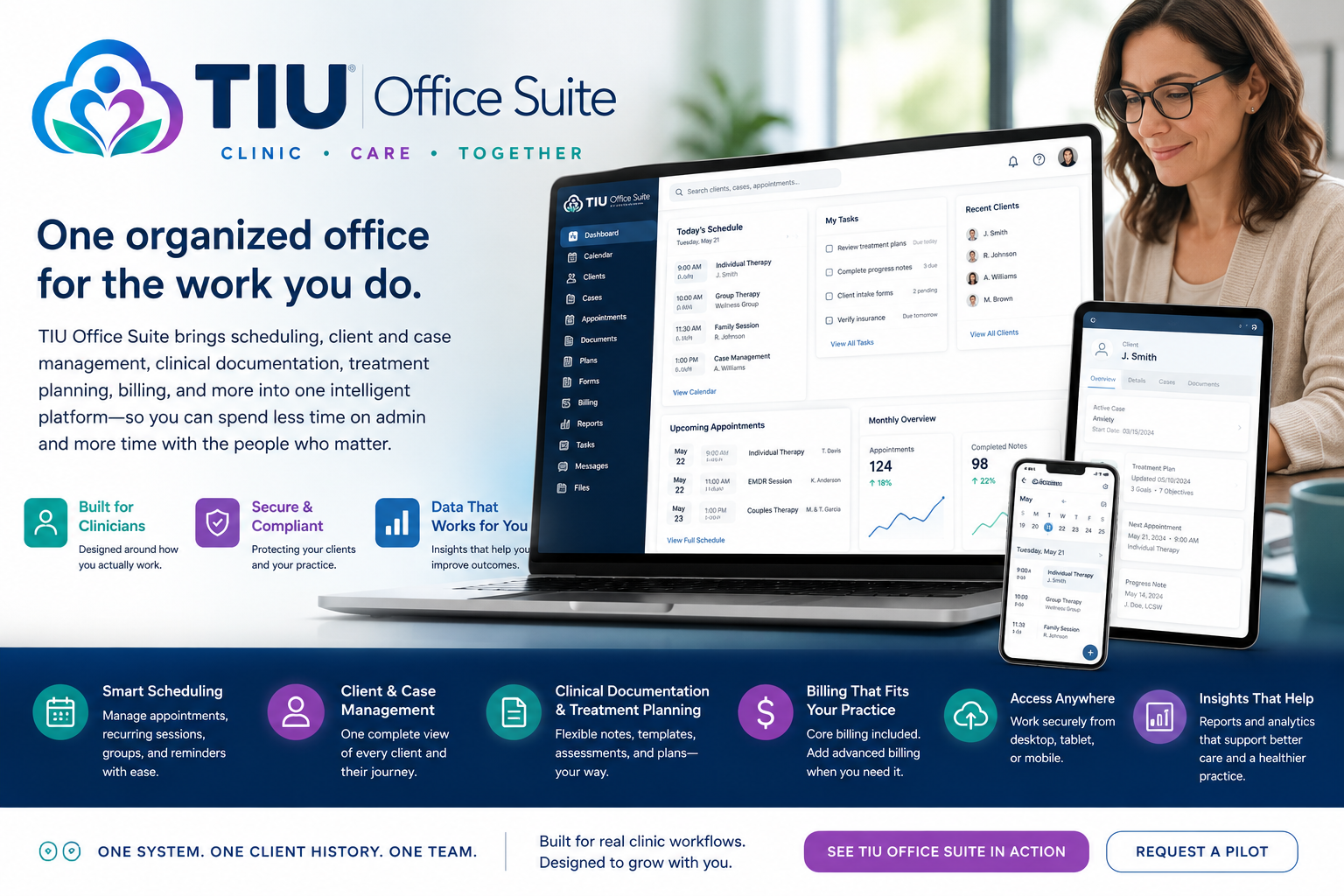 TIU Office Suite clinic management platform